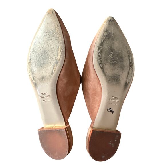 Stuart Weitzman x Gigi Hadid Eyelove Mule Pink Suede Evil Eye Shearling 8 - Picture 4 of 7